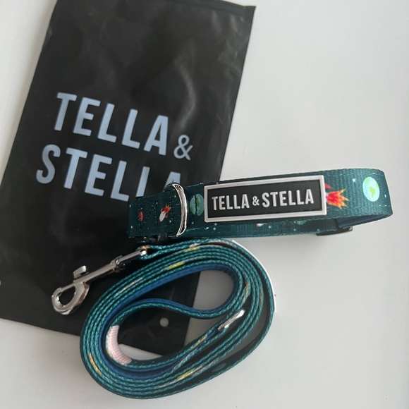 NWT Tella & Stella - Adjustable Nylon Dog Collar & Leash Set for Medium Dogs - Picture 3 of 5